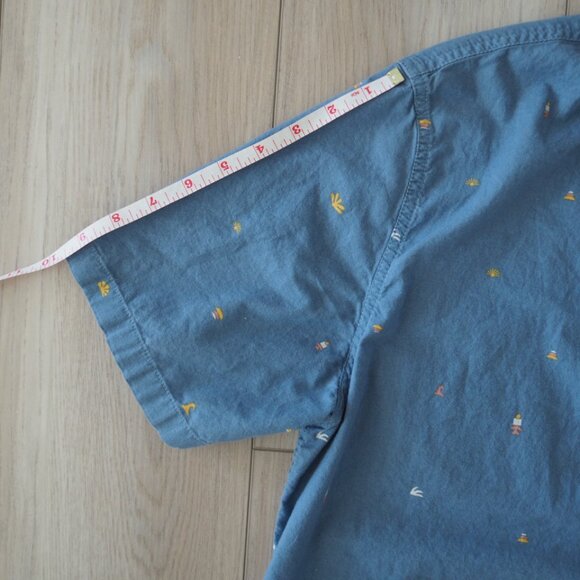 Quiksilver Men's Spaced Out Retro Light Blue Patterned Shirt Sz Regular Fit M - Picture 13 of 14